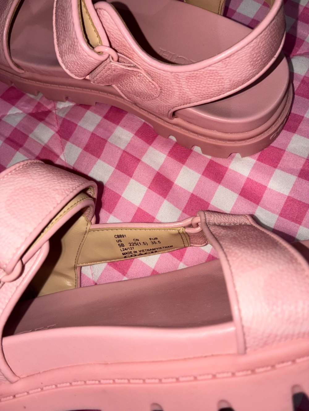 Pink Coach Sig Sport Sandals - Picture 4 of 7